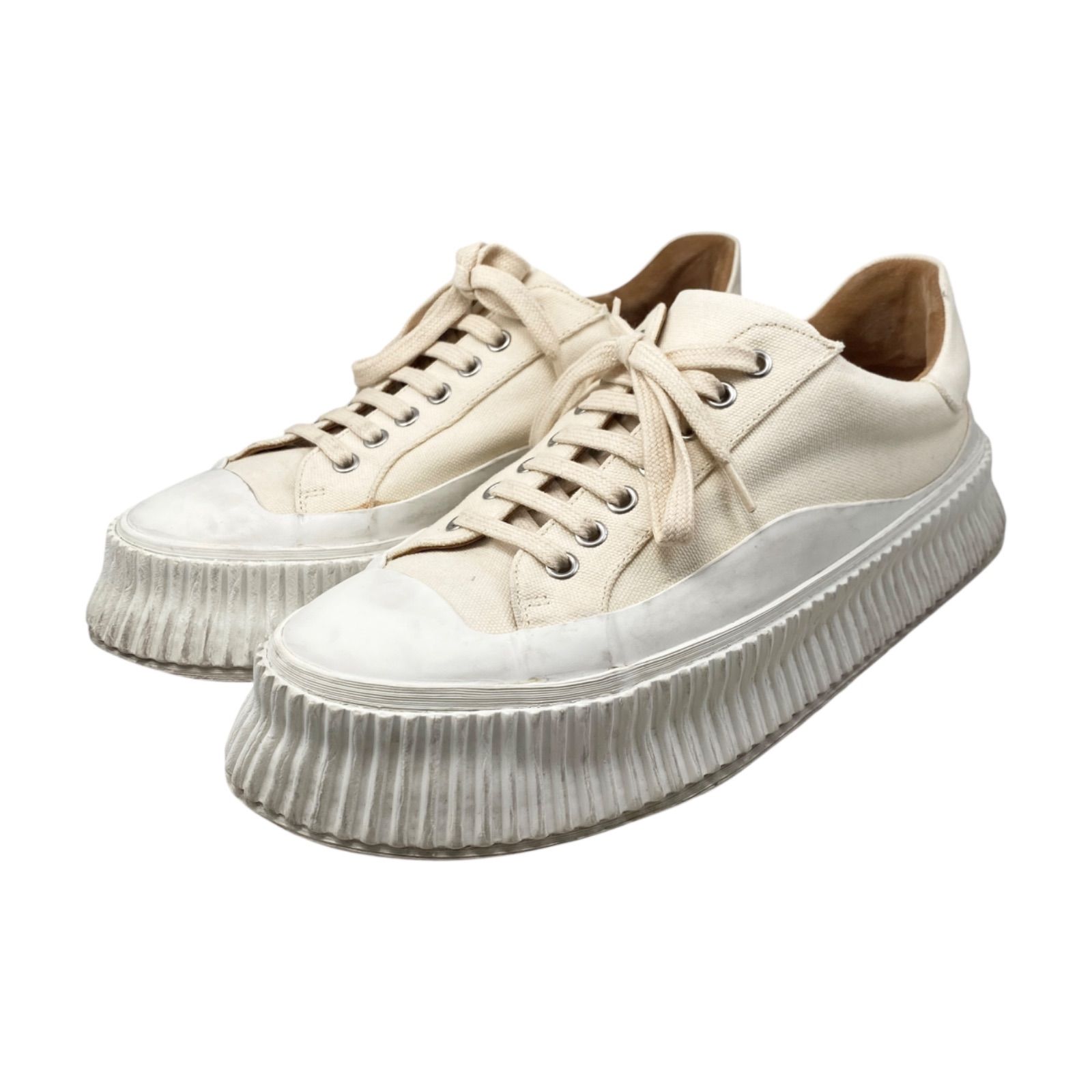 EM0777 JIL SANDER プラットフォーム キャンバス スニーカー J32WS0018 41サイズ