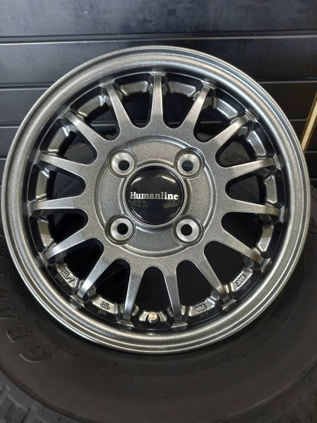 製 ダンロップ GRANTREK TG4 145 80R12 80 78 HF-15 4本 45400円● ハイゼット●アトレー●ピクシス●キャリー●エブリイ バン ラジアルタイヤ アルミホイール 4本SET 145R12 6PR相当