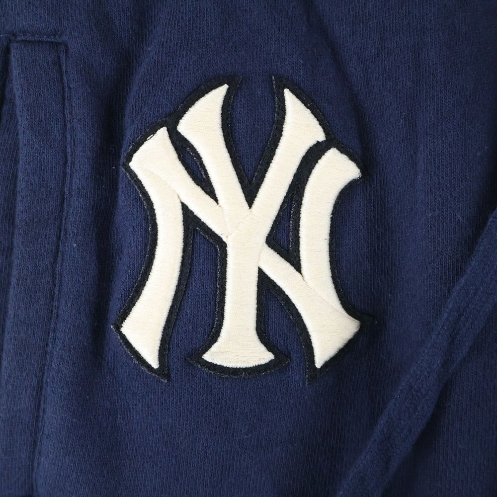 GUCCI グッチ 18AW ×MLB NY ニューヨーク ヤンキース NY刺繍 ロゴプリント スウェットパンツ ネイビー 497252 X949B WWW_WOWDIGSITE_COM
