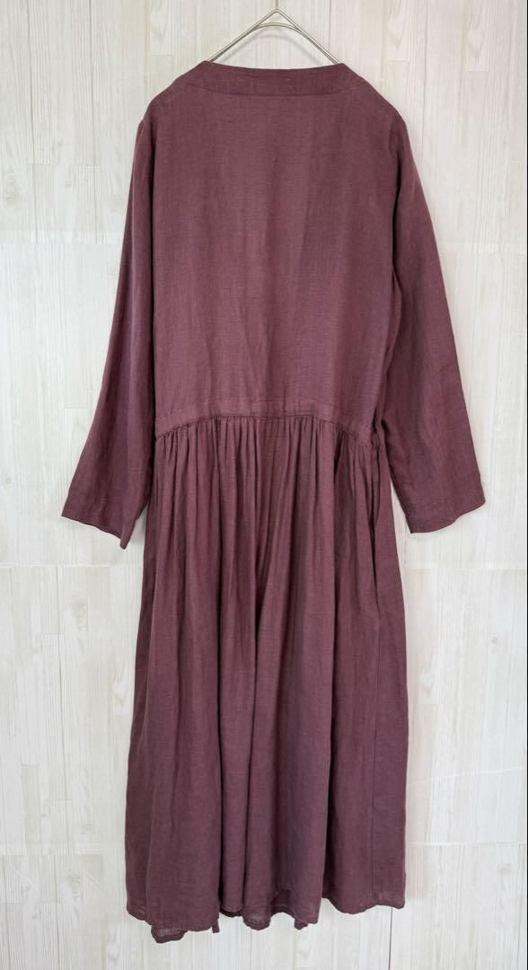 フォグリネンワーク FLW カシュクール ウールリネン ワンピース L fog linen work フォグリネンワーク リネン100% 麻 カシュクール