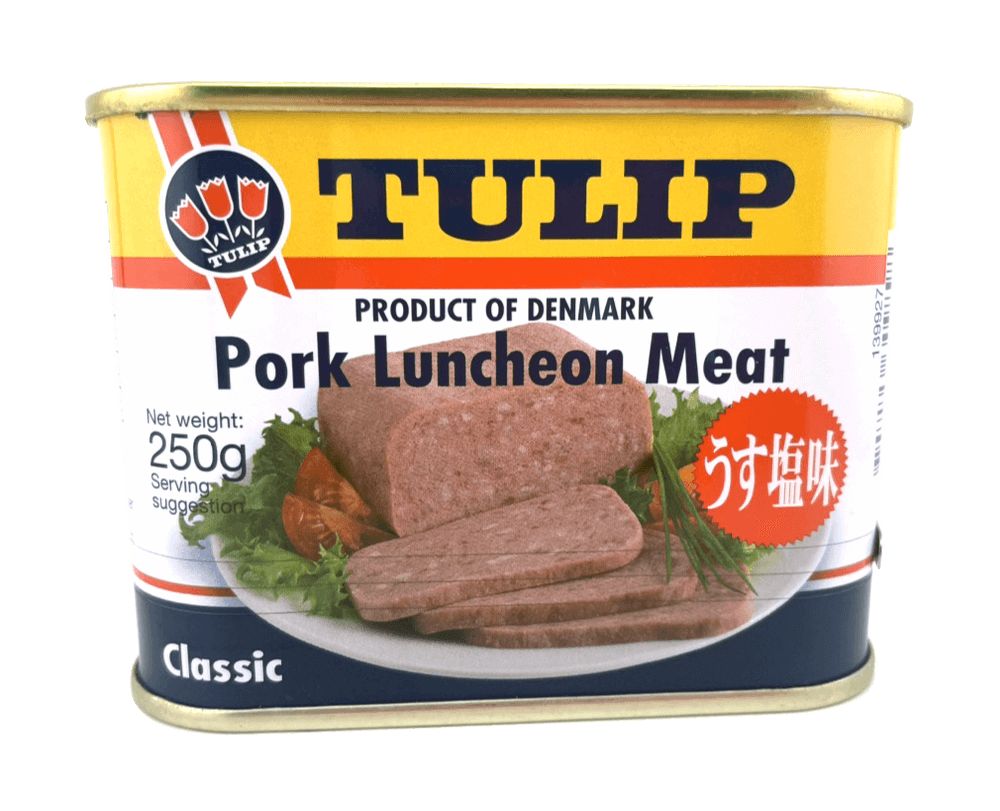 24缶セット チューリップ ポーク 250g TULIP うす塩味 少なめ 小さめ ポークランチョンミート 化学調味料不使用