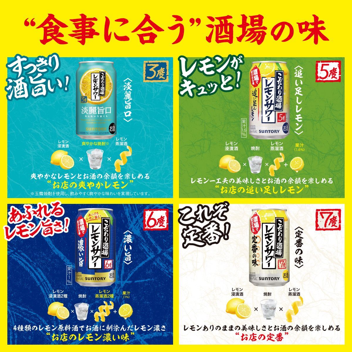 サントリー こだわり酒場のレモンサワー 濃い旨 7％ 500ml×48本