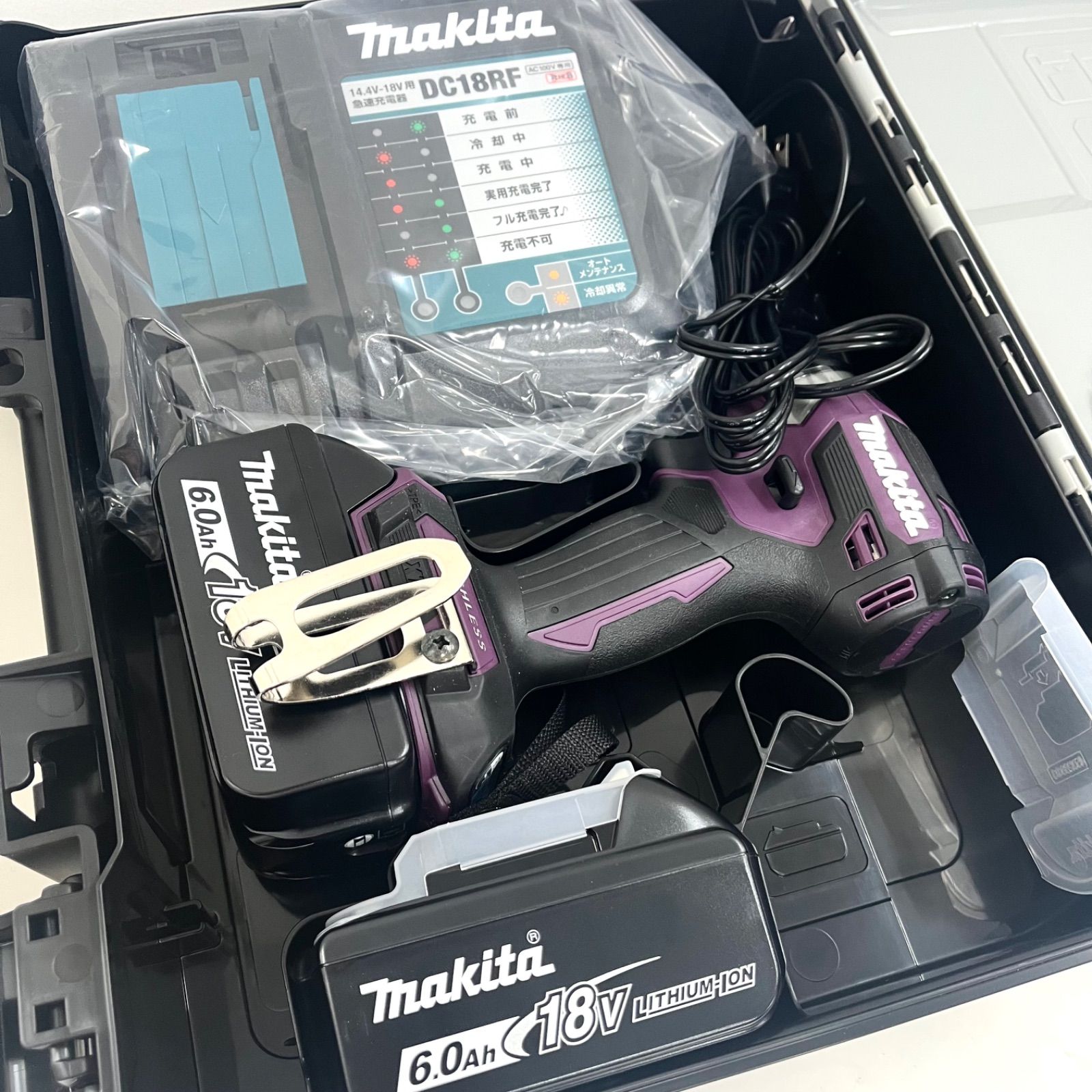 新品未使用】マキタ(Makita) 充電式インパクトドライバ（パープル