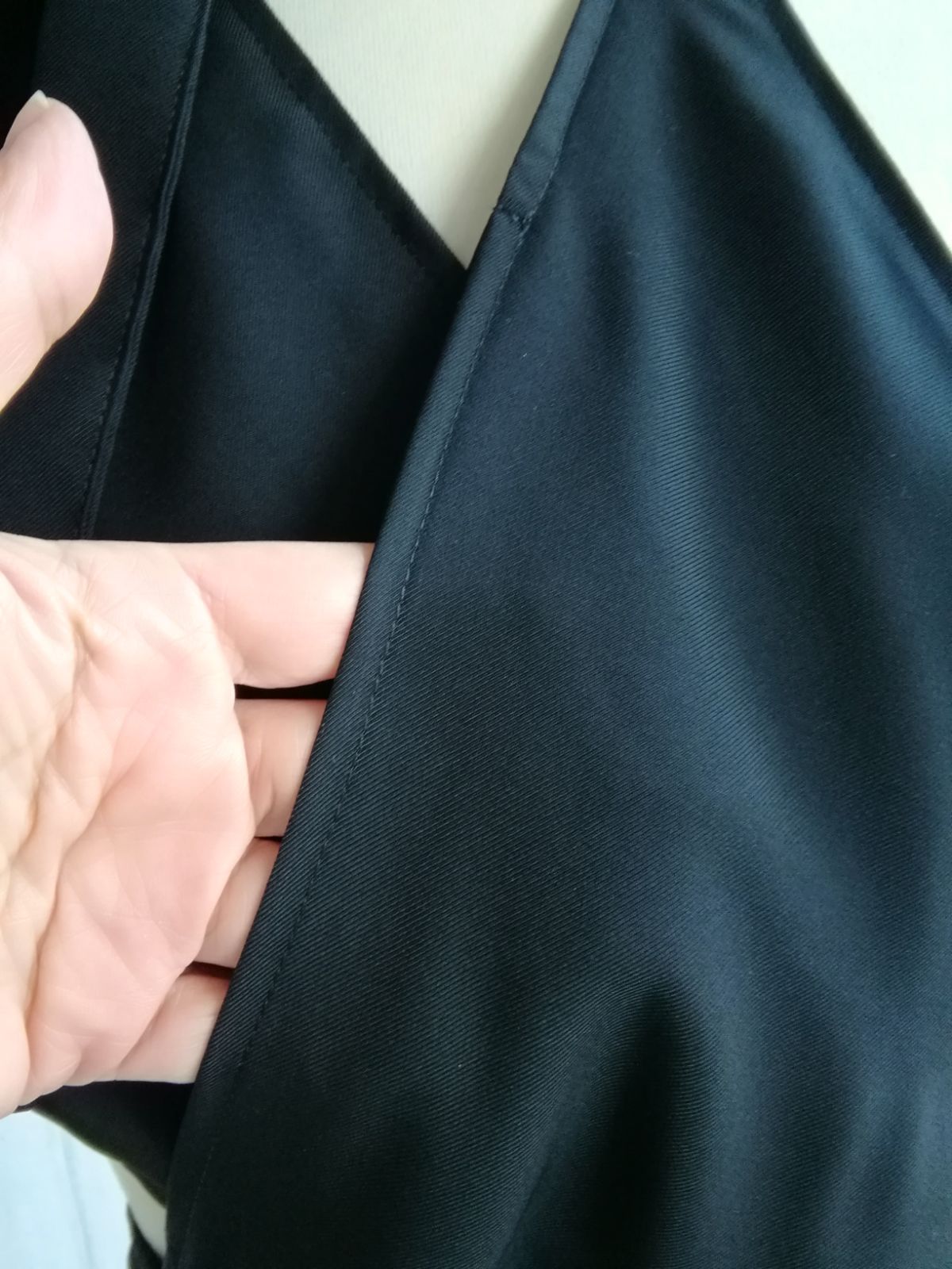 ブラック茶道お稽古用エプロン
