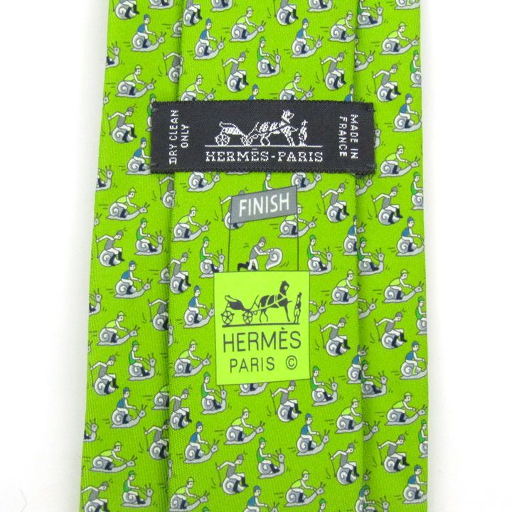 美品　HERMES エルメス　ネクタイ　総柄　　シルク 美品 HERMES H柄 ネクタイ 総柄 シルク ブラウン HERMES