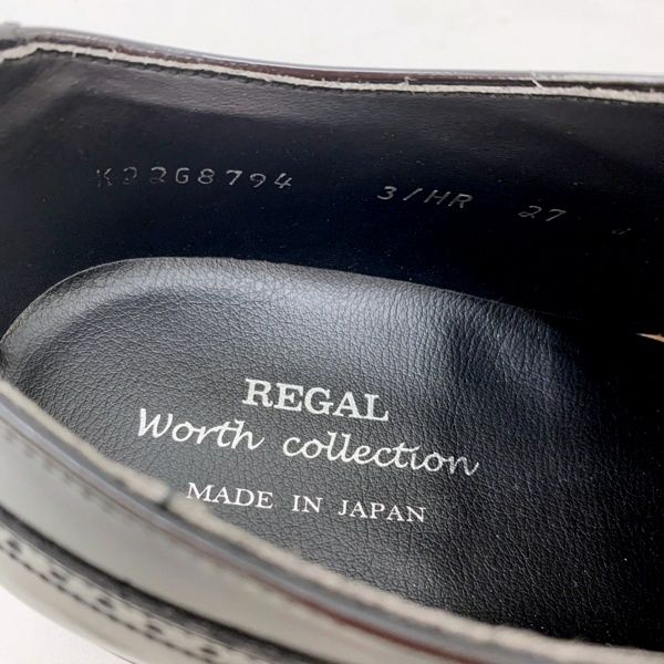 REGAL Worth collection ビジネスシューズ 通勤 黒 27 REGAL worth collection リーガル キャップトゥ V104 ストレートチップ