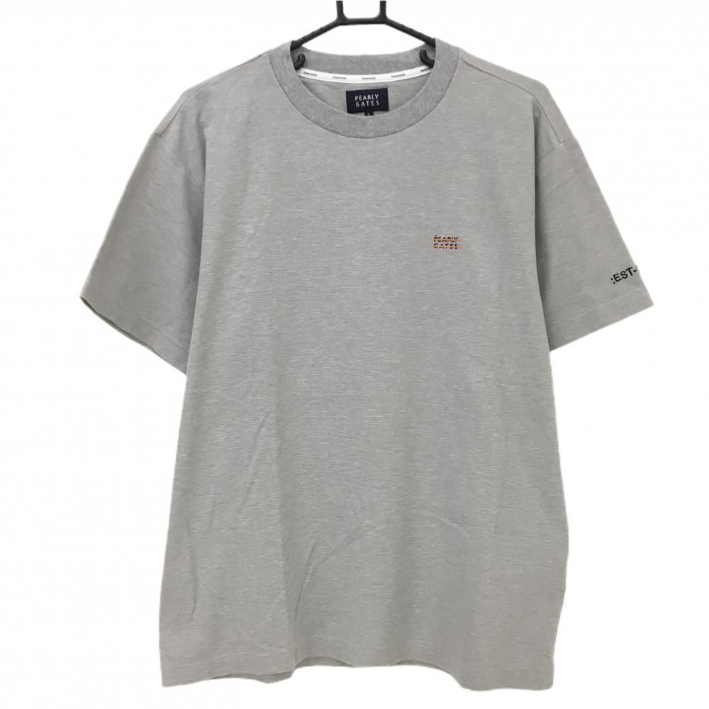 超 パーリーゲイツ Tシャツ グレー 背面プリント BALLくん メンズ 5 L ゴルフウェア 2025年モデル PEARLY GATES