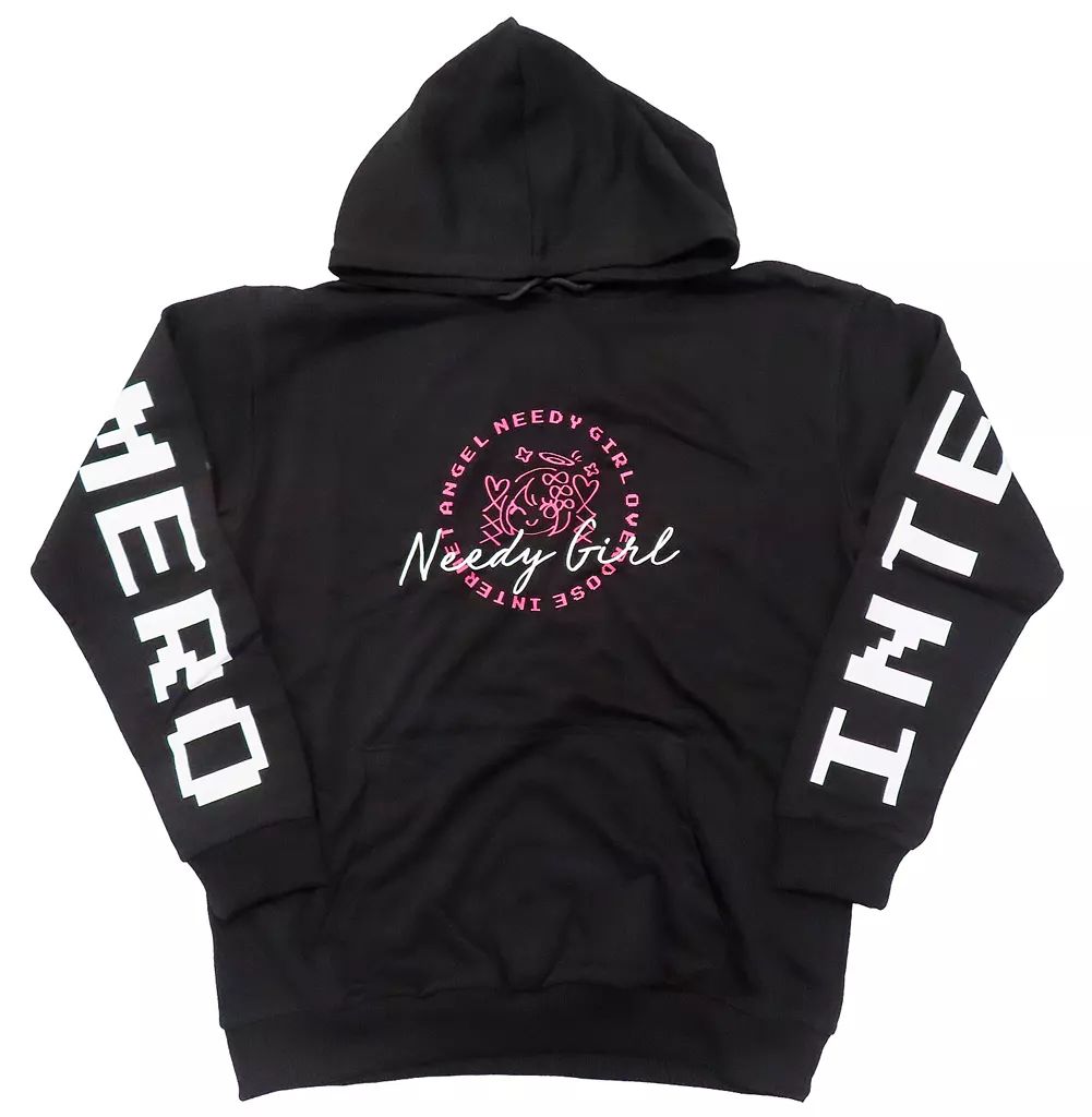 アウターウェア 超絶最かわてんしちゃん インターネットやめろパーカー ブラック XLサイズ NEEDY GIRL OVERDOSE ニコニコ超会議2025グッズ