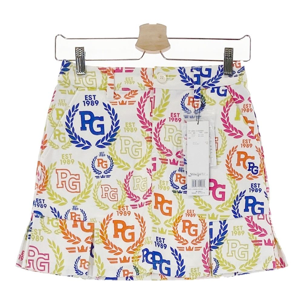 サイズ 00 PEARLY GATES パーリーゲイツ 055-1134300 ストレッチスカート 総柄 ホワイト系 240101543803 ゴルフウェア レディース ストスト