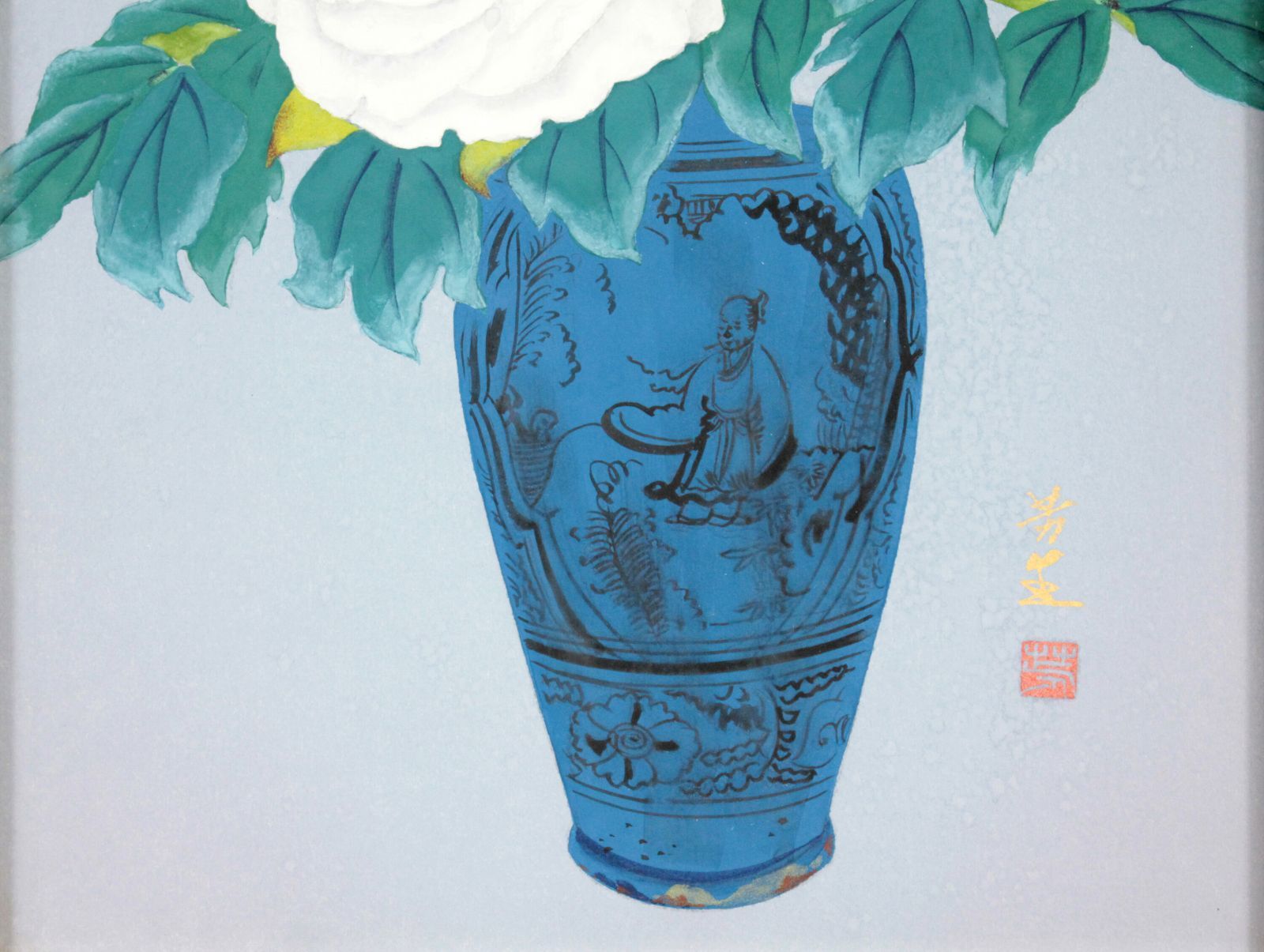 太尾芳生 日本画『牡丹』 絵画 【公式通販】