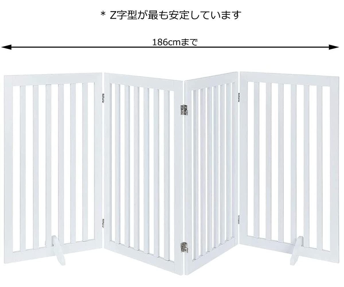 ハイタイプペットゲート置くだけ木製バリア 犬用フェンス