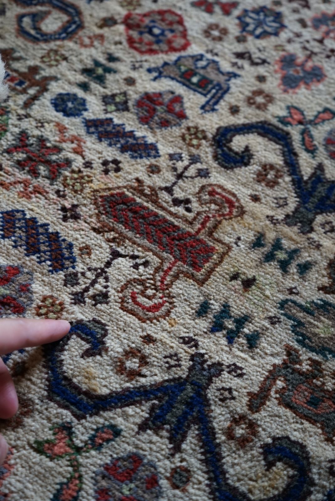 ヴィンテージラグ トルコ カイセリ ベージュ 1950-1960年代 215 ×146 cm MARWIL-DEMENAGEMENTS_CH