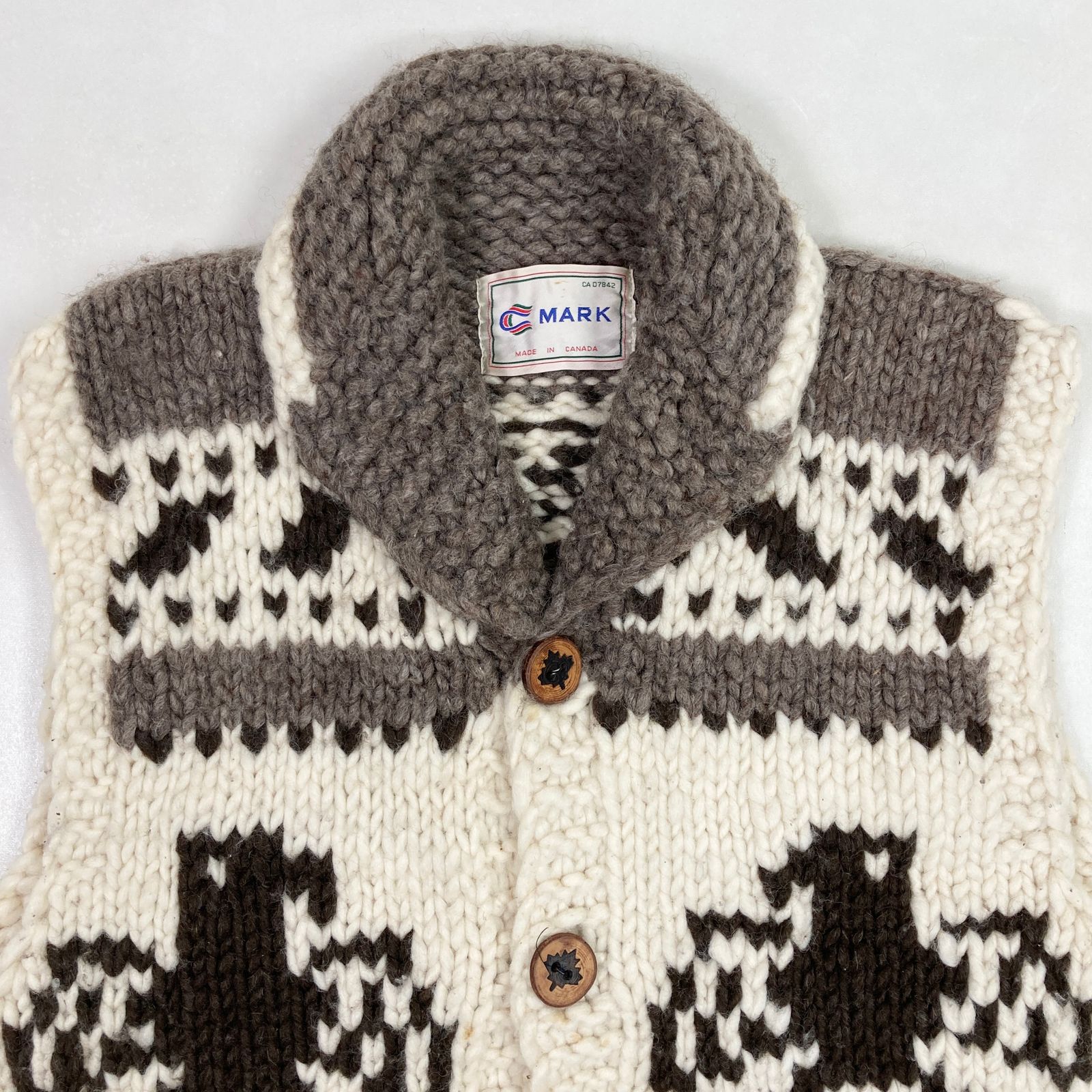 ◇ 【古着】 MARK カウチンニット ベスト セーター 肉厚