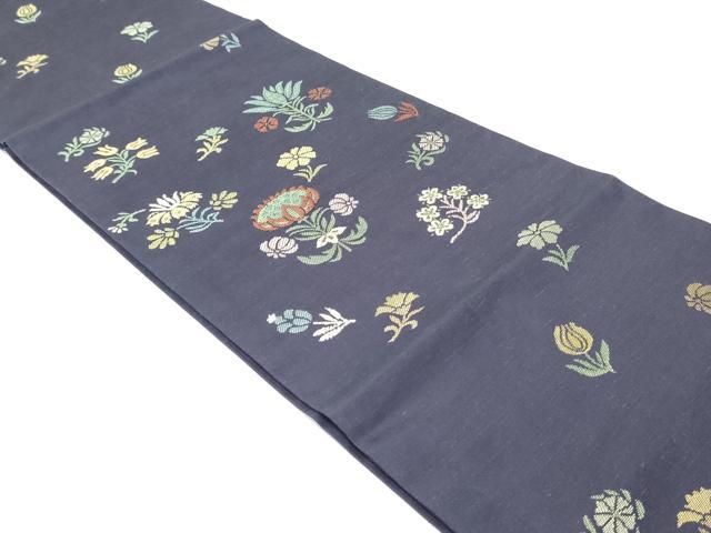 平和屋着物○九寸名古屋帯 唐織 菱花文 金糸 正絹 逸品 CAAV7178hy  