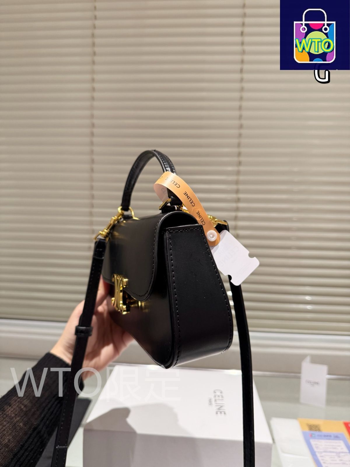 【CELINE】大人気☆トリオンフ ショルダーバッグ Celine] トリオンフ ショルダーバッグ - ギフトボックス付き