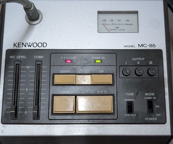 現状品 ケンウッド MC-85 卓上 デスクトップマイク 3回路 マイク切替 KENWOOD アマチュア 無線機 IT0IPN2535PW-D-A035-byebye