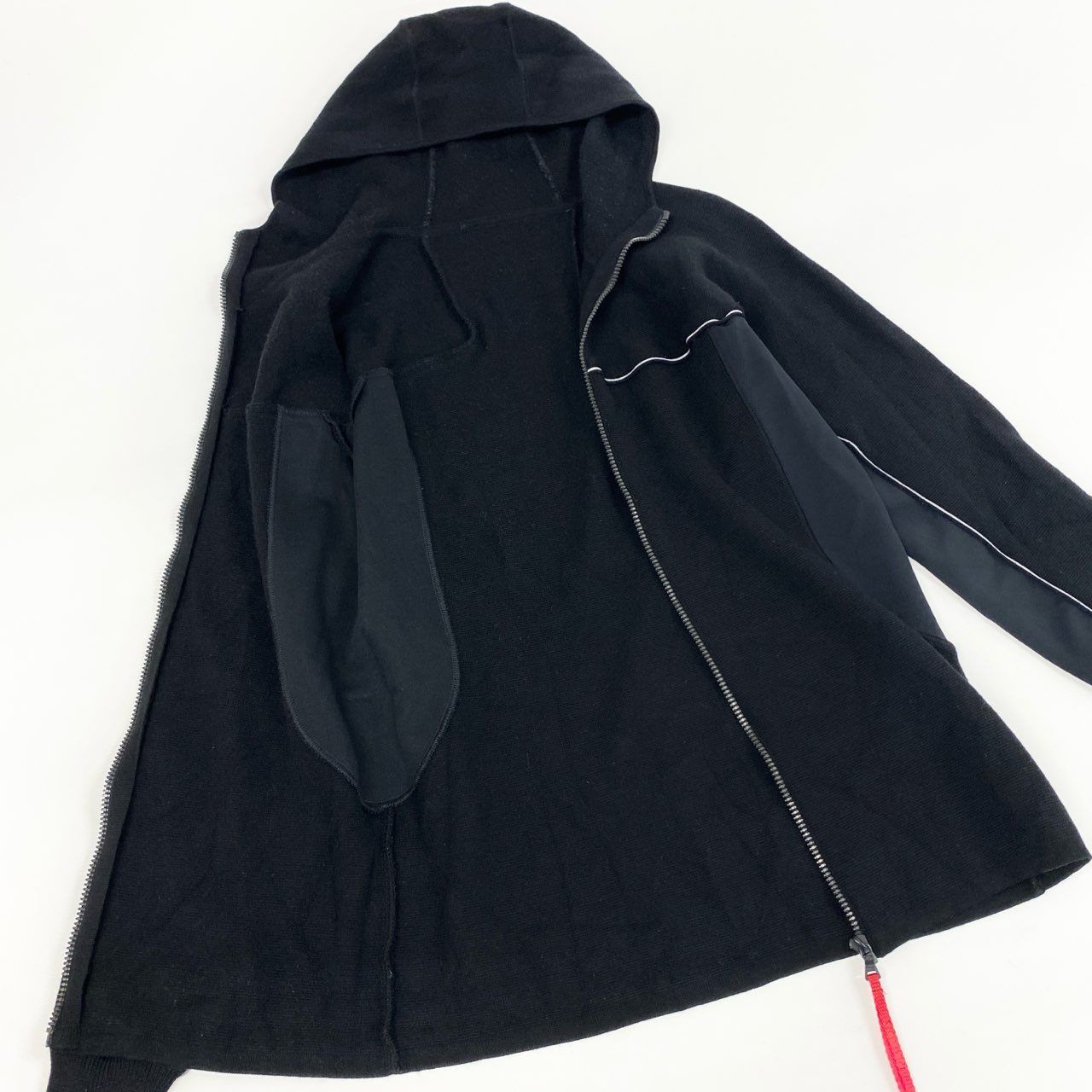 67d21 PRADA SPORT プラダスポーツ ナイロン切替 ジップアップ ニット  