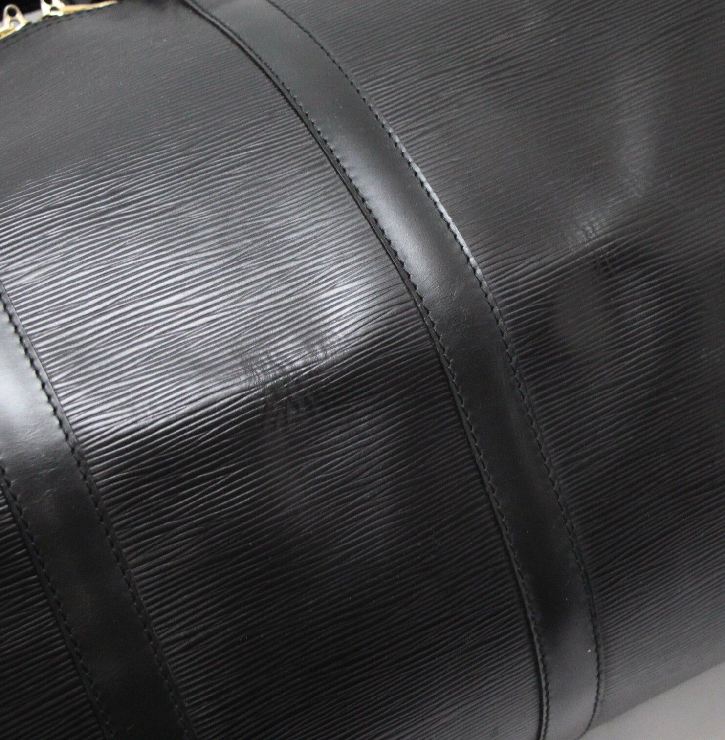 ルイヴィトン Louis Vuitton キーポル55 ボストンバッグ エピ 黒