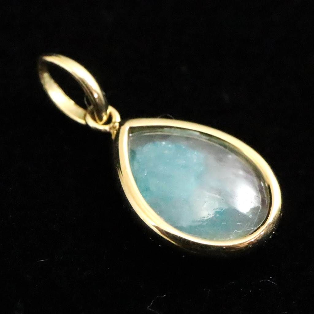 パライバトルマリンインクォーツ 10mmペアシェイプ ペンダント