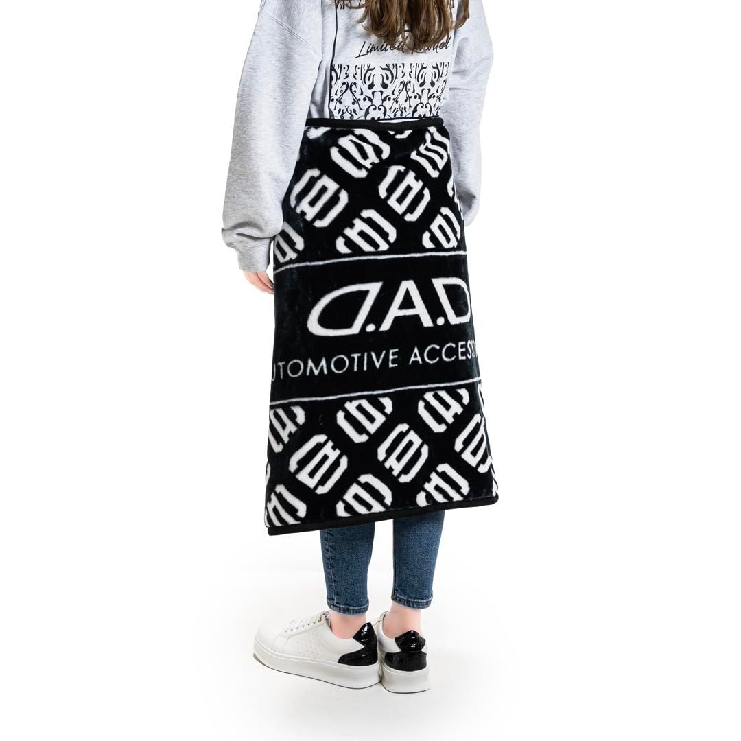 【特価商品】[D.A.D] ブランケット HA721-01-01 ブラック&times;ホワイト W101ｃｍ &times; H71cm