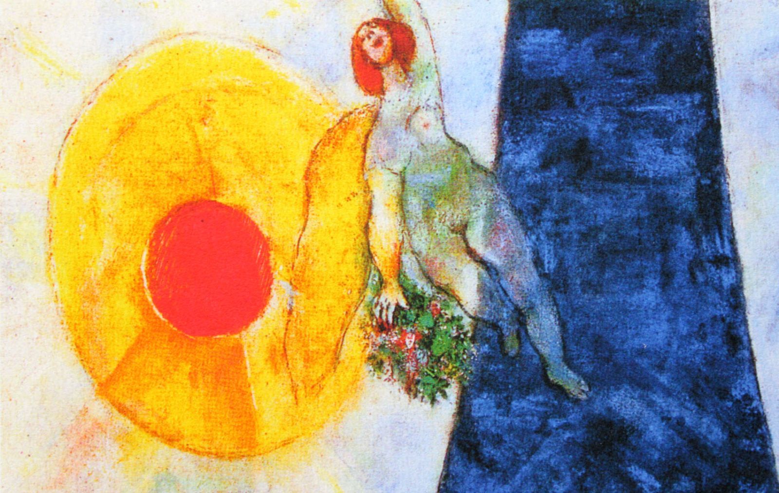 マルク シャガール「エッフェル塔の新郎新婦」作品証明書 展示用フック