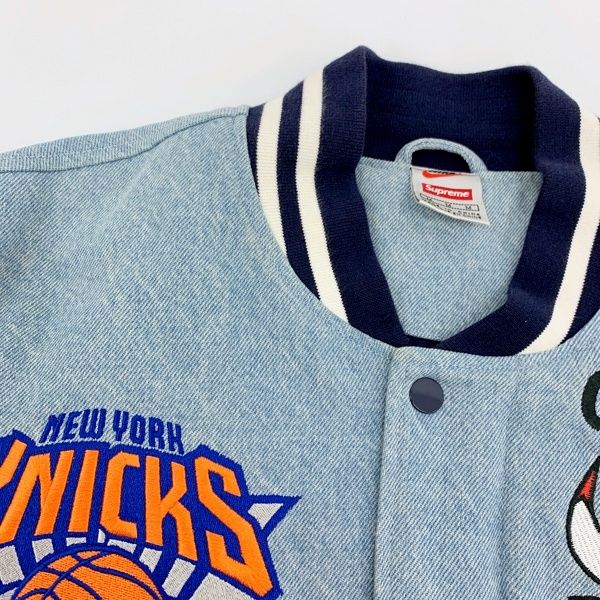 Supreme NIKE 18SS NBA Denim Warm-Up Jacket AO3632-440 チームウォームアップジャケット スタジャン シュプリーム アウター DM12647■