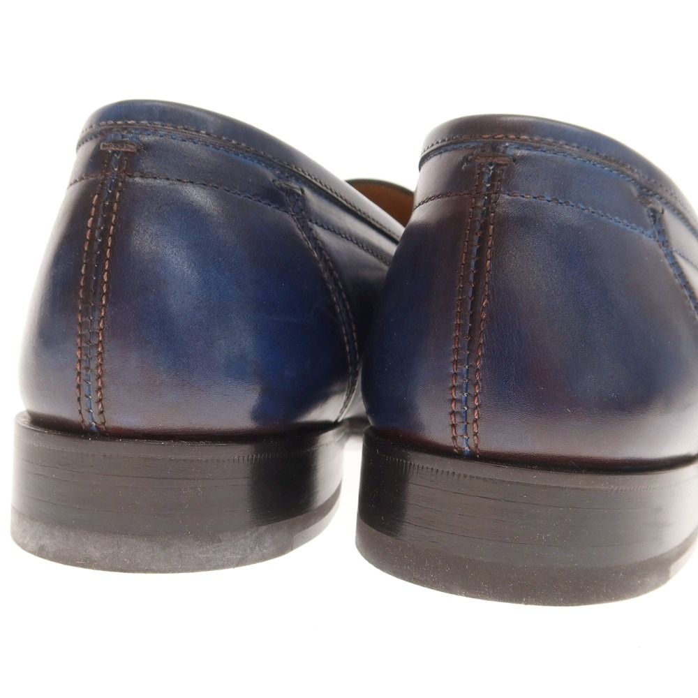フランチェスコ ベニーニョ BENIGNO コインローファー ダークブルー サイズ6 メンズ