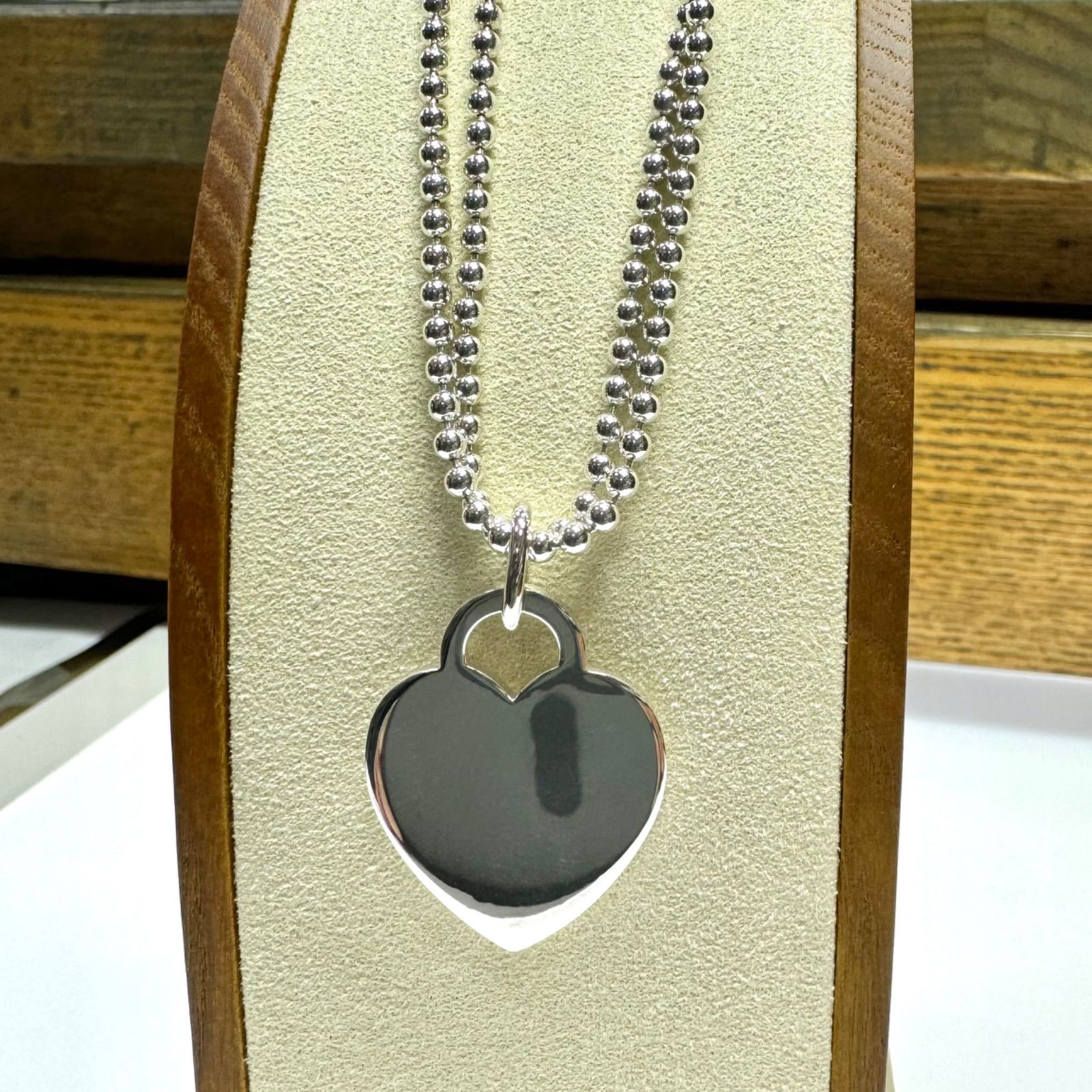 【美品】ティファニー ネックレス リターントゥハート ロングボールチェーン TIFFANY&Co. ティファニー TIFFANY＆CO リターントゥハート