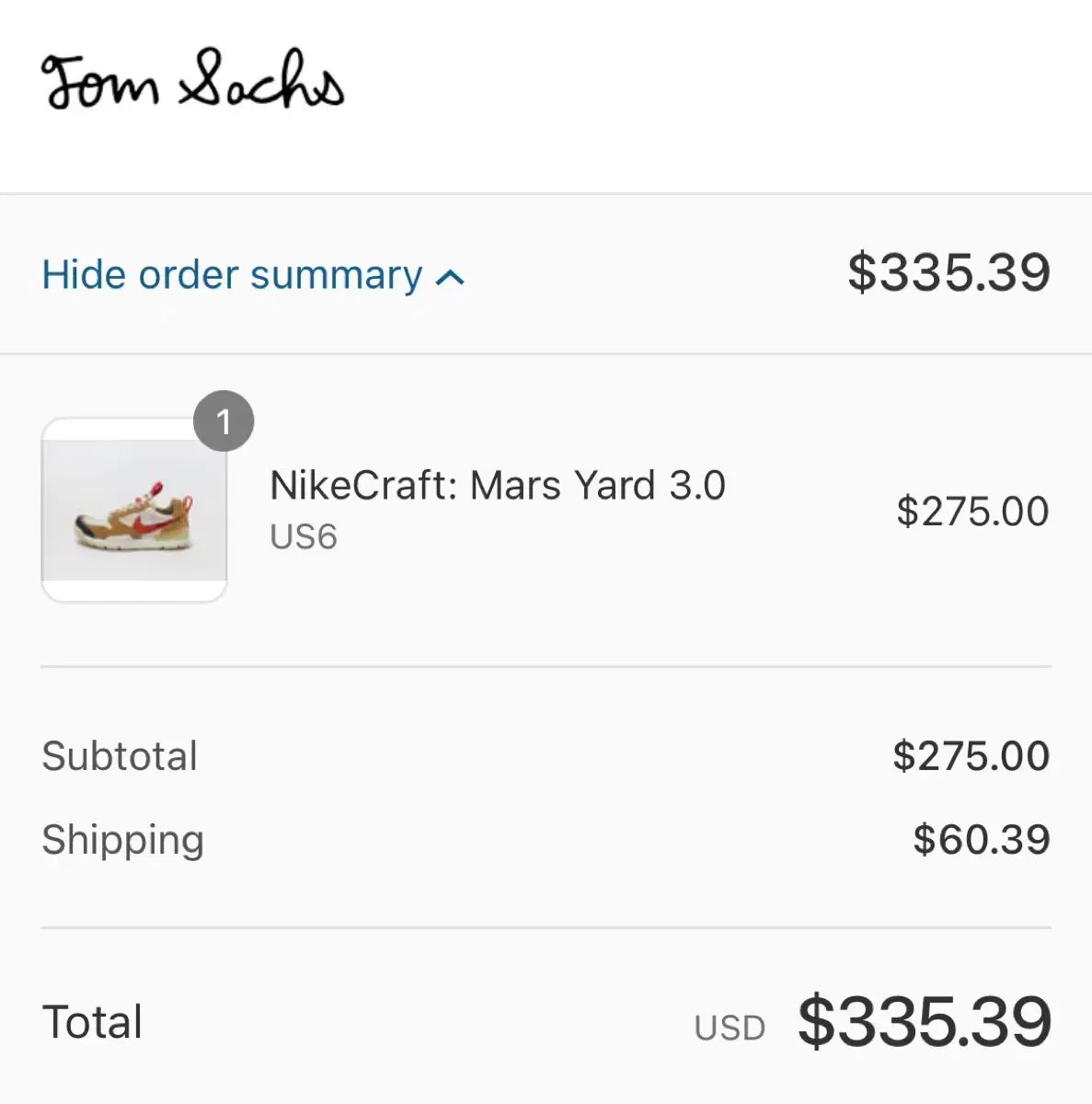 トムサックス マーズ ヤード 3 0 us 6 240