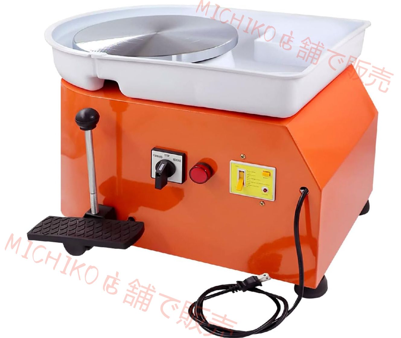 電動ろくろ 陶芸ホイールマシン 250w 陶芸機 回転台直径25cm レバー付足踏みペダル 無段変速 電動回転台 陶芸セット ドベ受け付 陶芸 右 左回転調節 粘土 家庭用 業務用 陶器作り DIY
