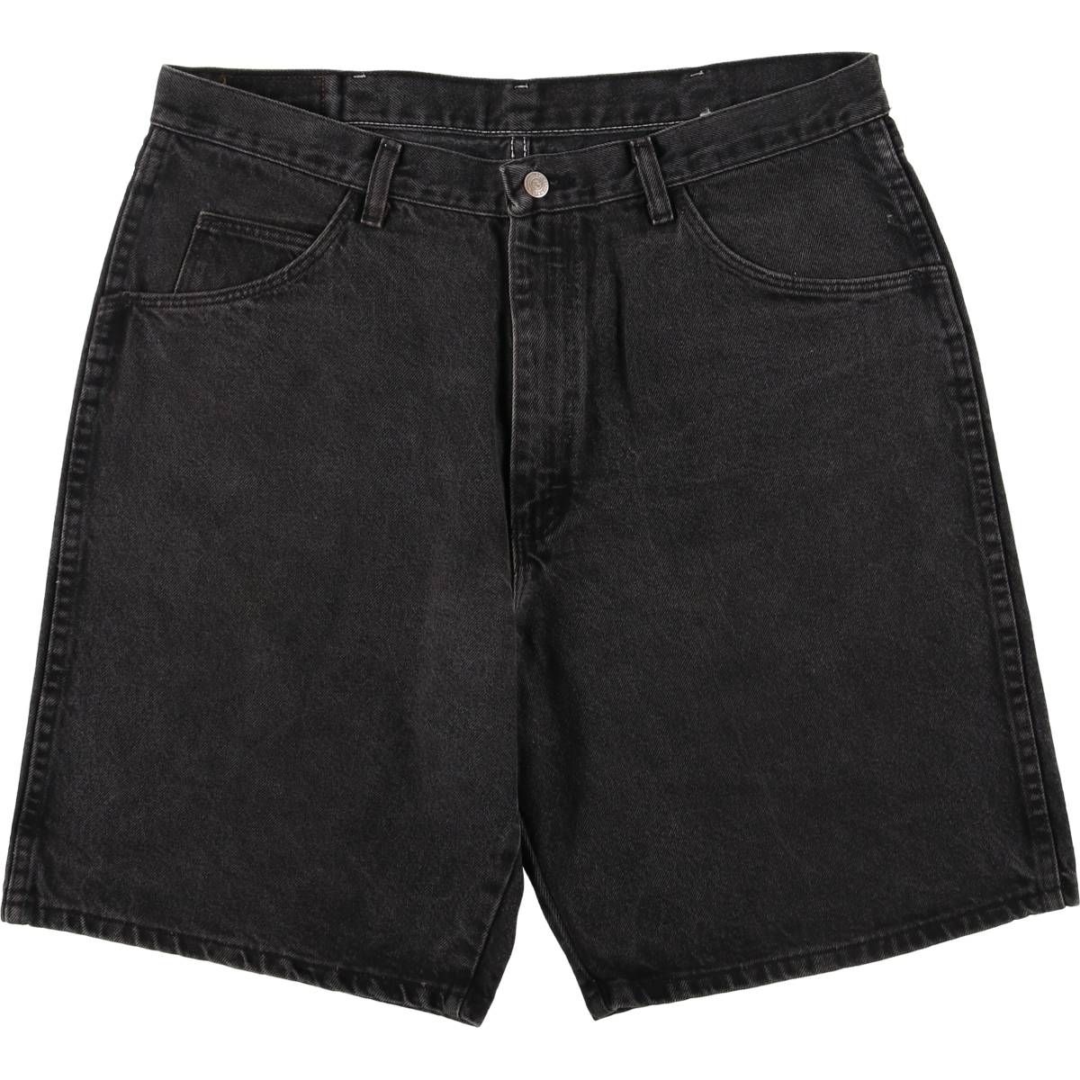 古着 ラングラー Wrangler ブラックデニムショーツ ショートパンツ メンズw36相当|eaa417575