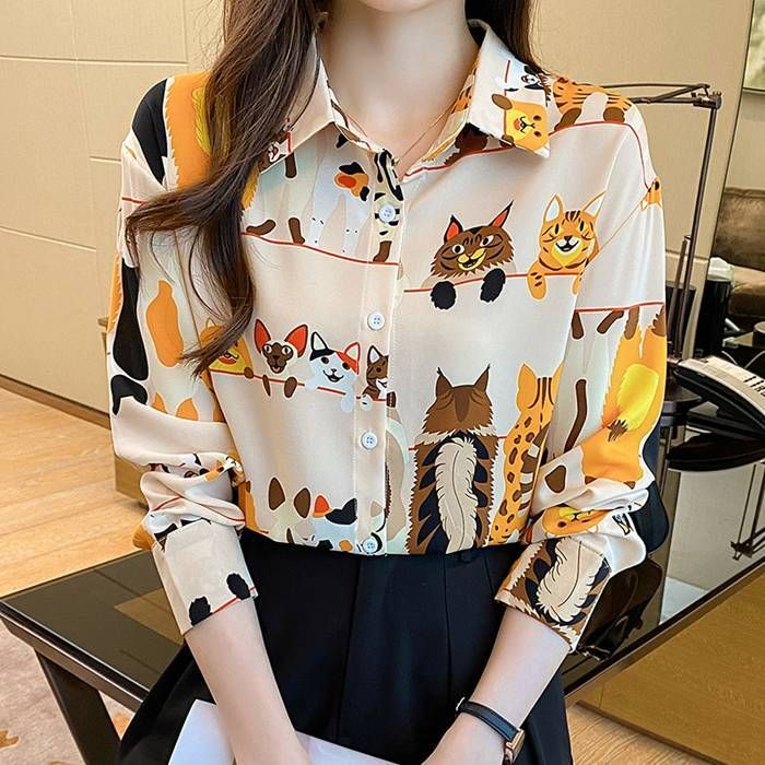 ブラウス レディース 長袖 シフォン トップス 春 夏 秋 オシャレ