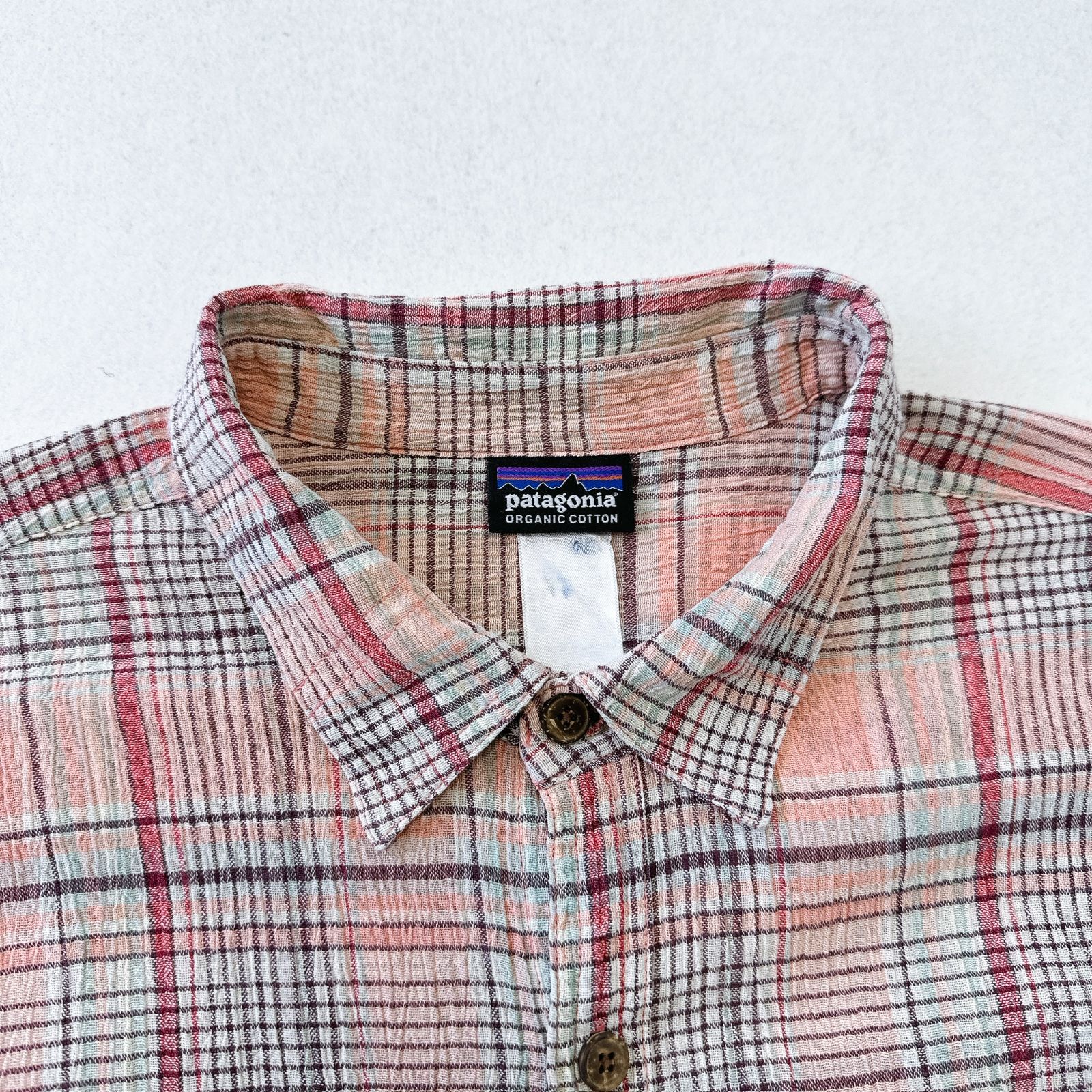 【美品】patagoniaパタゴニア/オーガニックコットン半袖シャツ/ S パタゴニア A/Cシャツ 半袖 チェック オーガニックコットン