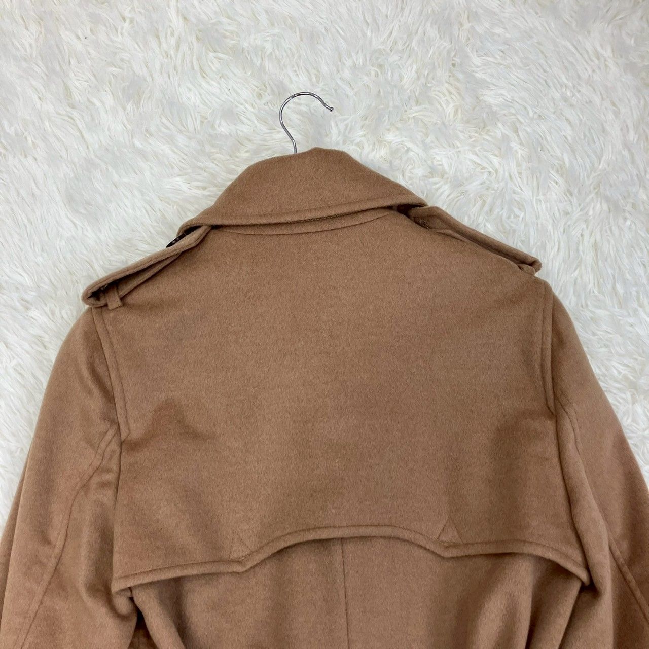 ラルフローレン トレンチコート ロングコート ダブル キャメル100％ ベルト付き ベージュ Lサイズ相当 お値段交渉を受け付けます WWW_MORNINGWALKER_COM