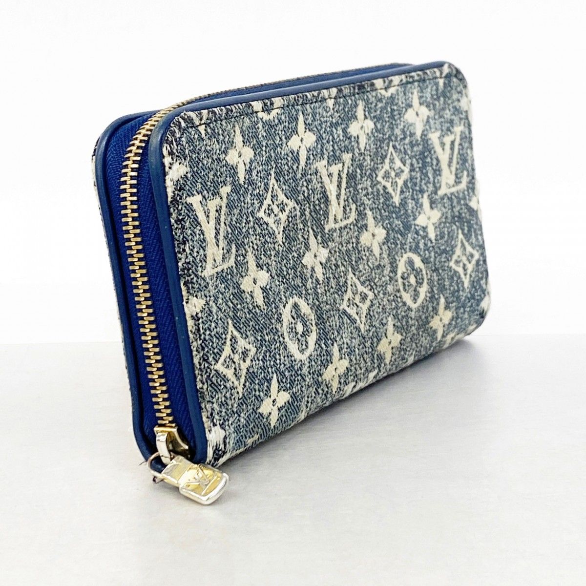 5ma0079-h ルイヴィトン 長財布 モノグラム ジャガード デニム ジッピーウォレット M81226 ブルー メンズ レディース ユニセックス