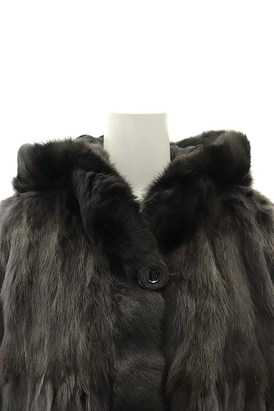 バルマン BALMAIN 毛皮 コート リバーシブル シルク ロシアリスファー