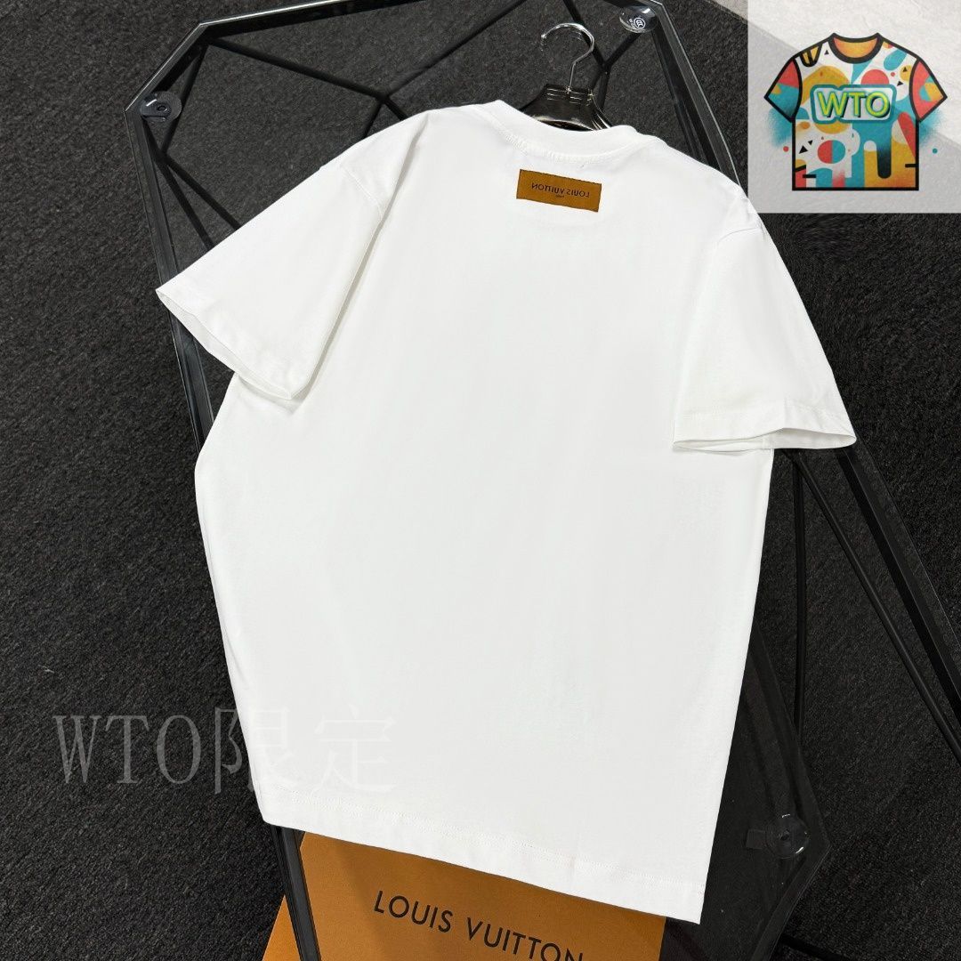 Louis Vuitton ロゴプリント 半袖Tシャツ ブラック　並行輸入