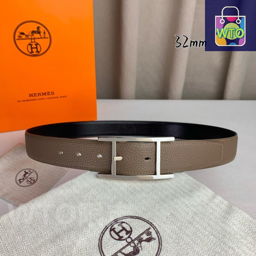 今日WTO】Herm?s エルメス ニードルバックル レザーベルト-1