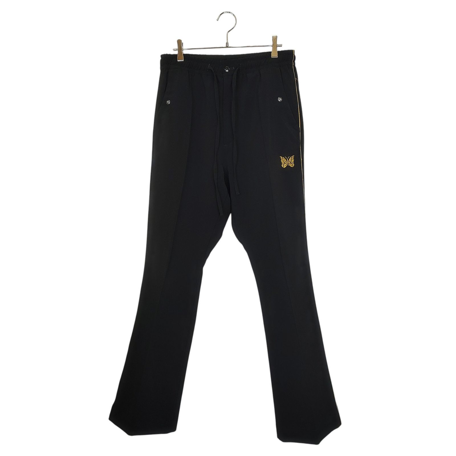 Needles パイピング フレア パンツ カラー ブラック×ピンク Needles 新品 ニードルズ NEEDLES Track Pant Poly Smooth