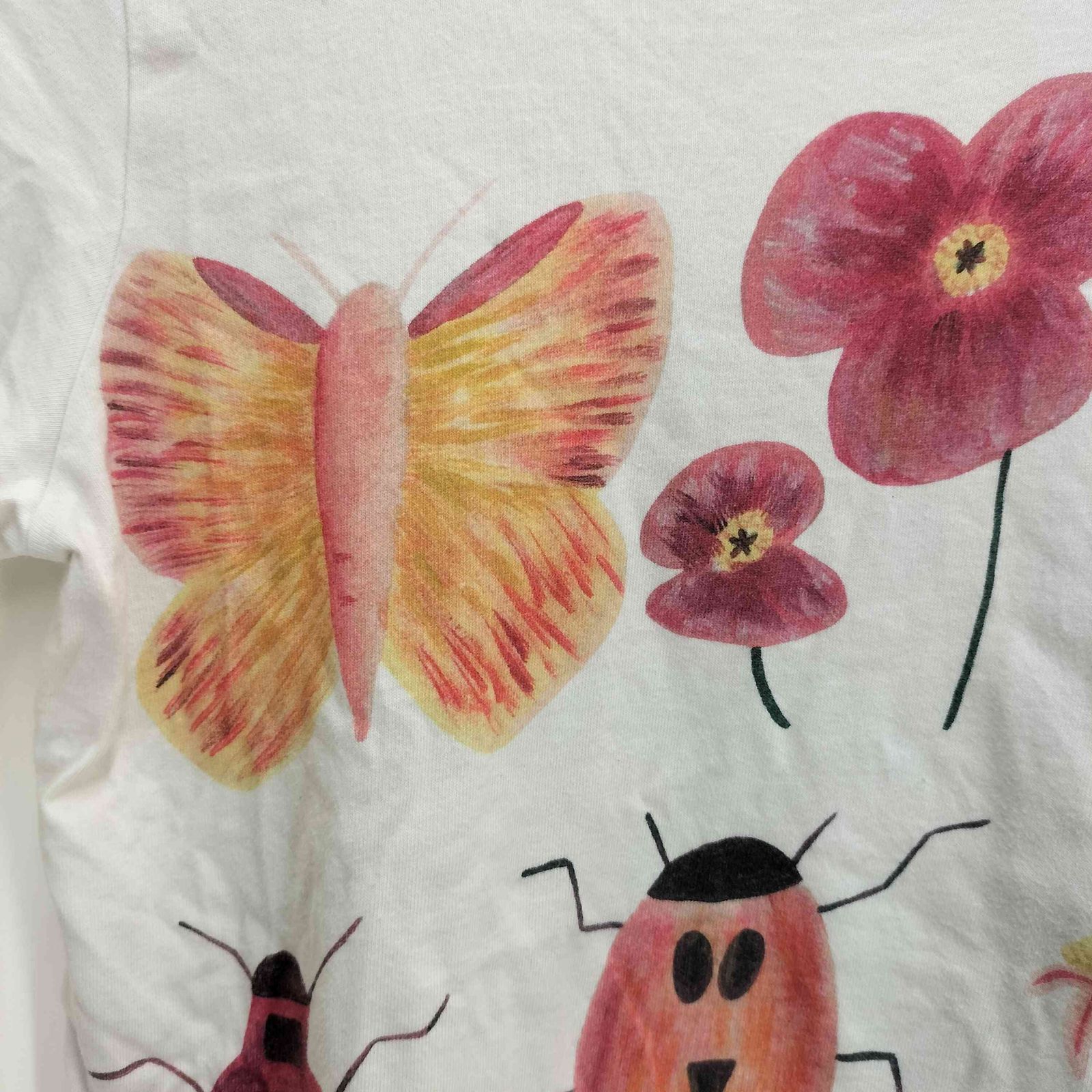 Comme des Garçons 花と昆虫プリント Tシャツ