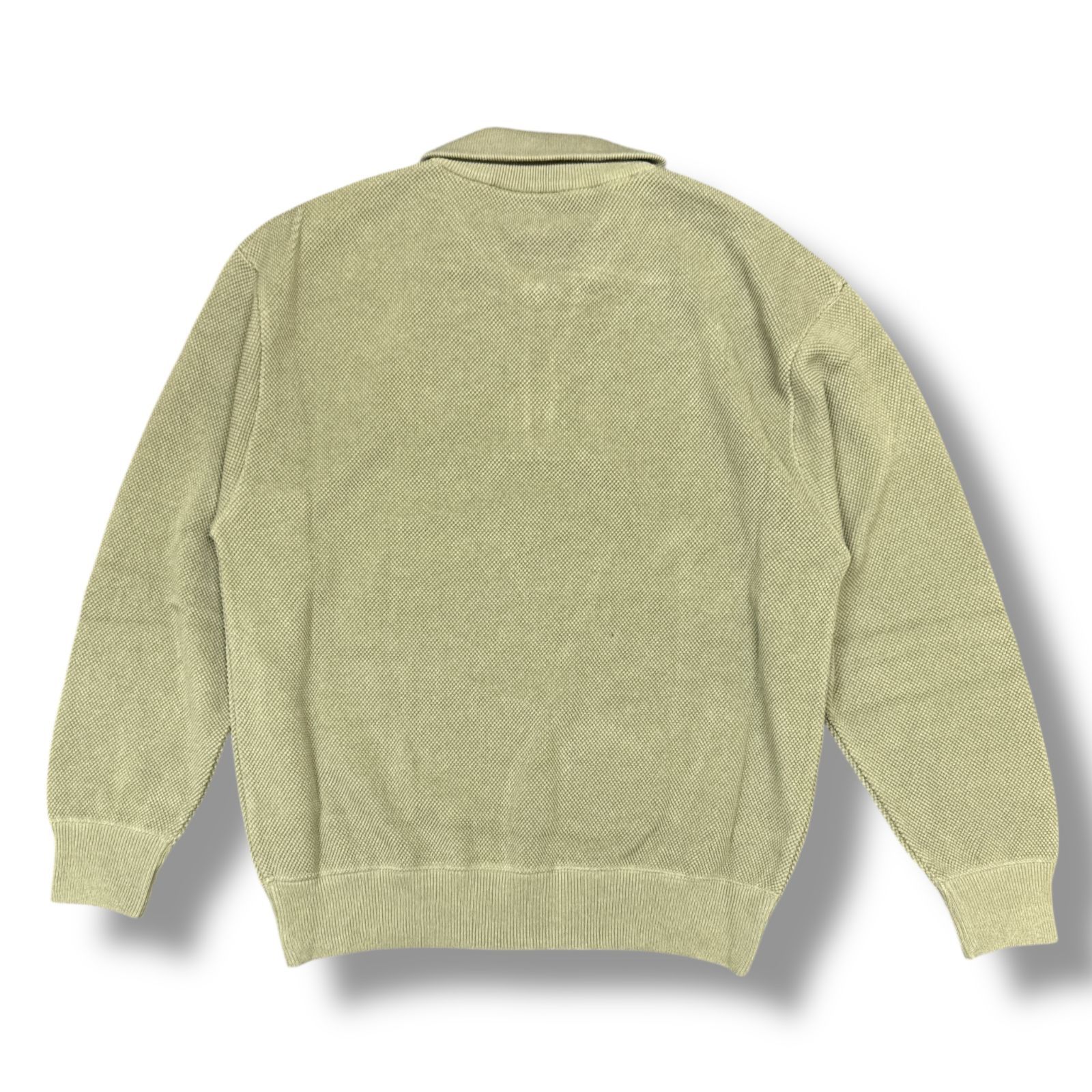 参考上代19800円 未使用品 crepuscule Moss Stitch Half Zip Polo モス
