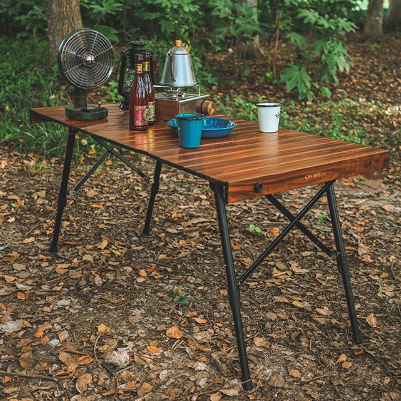 ONWAY SPORTS３WAYアルミロールテーブルL OW-C1260-BR ONWAY SPORTS 3WAYアルミウッドロールテーブル Lサイズ OW-C1260-BR