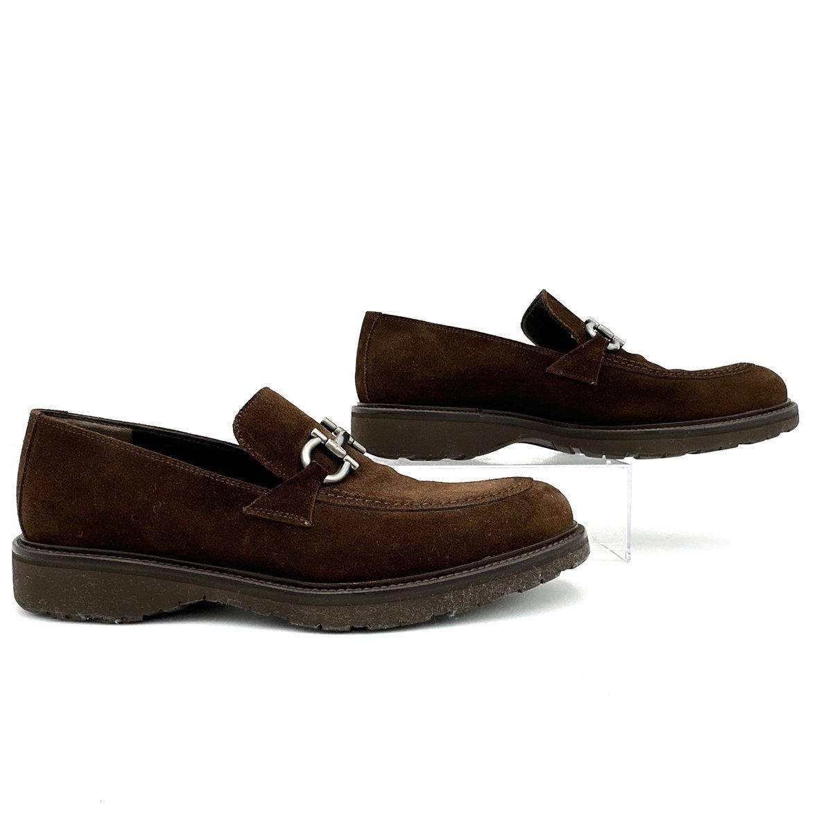 □新品級□ Ferragamo ビットローファー スエード ガンチーニ