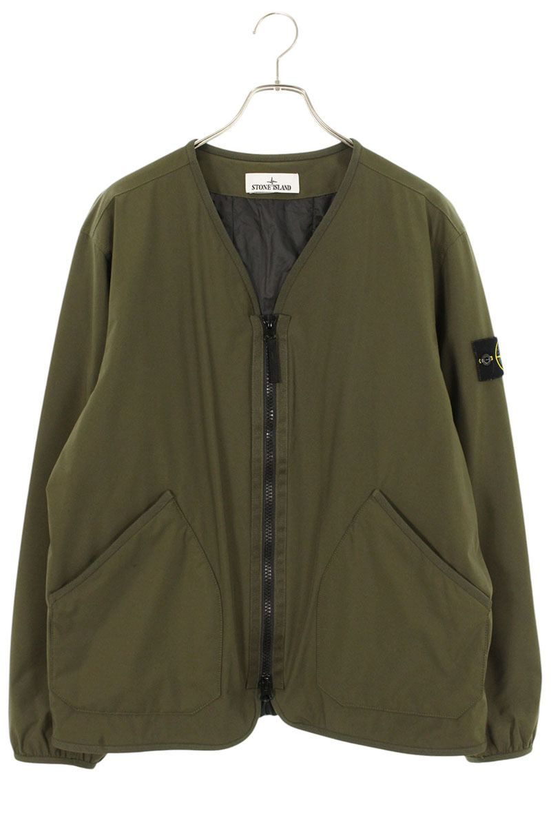 ストーンアイランド 23AW 791541127 ロゴパッチノーカラージップ