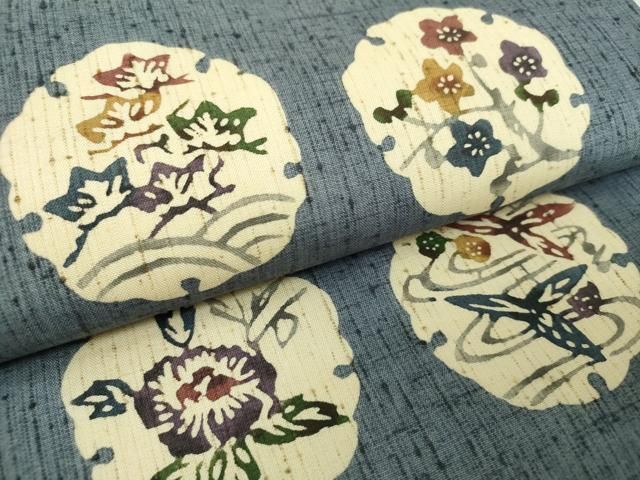 専用K0849 逸品 単衣 上品 ぜんまい紬 正絹 小紋 居敷当付 日本和装誂 米沢 ぜんまい紬 単衣 バチ衿 小紋 正絹 縦縞 イ5869 - メルカリ