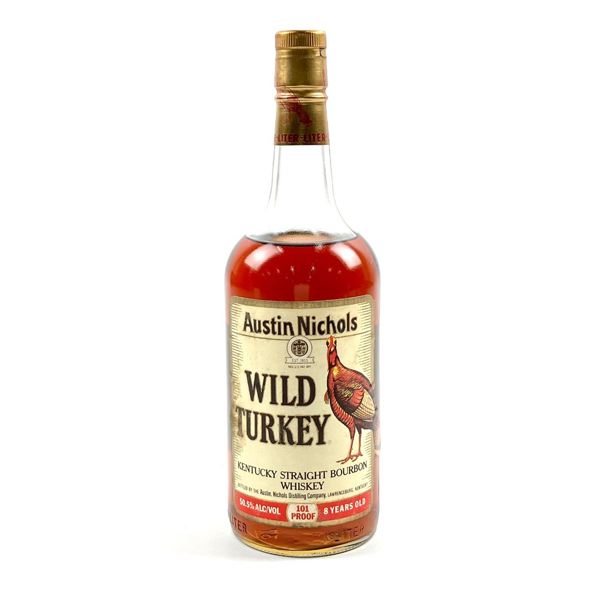 ワイルドターキー8年　旧ラベル　1000ml ワイルドターキー WILD TURKEY 8年 旧旧ラベル 1000ml アメリカン