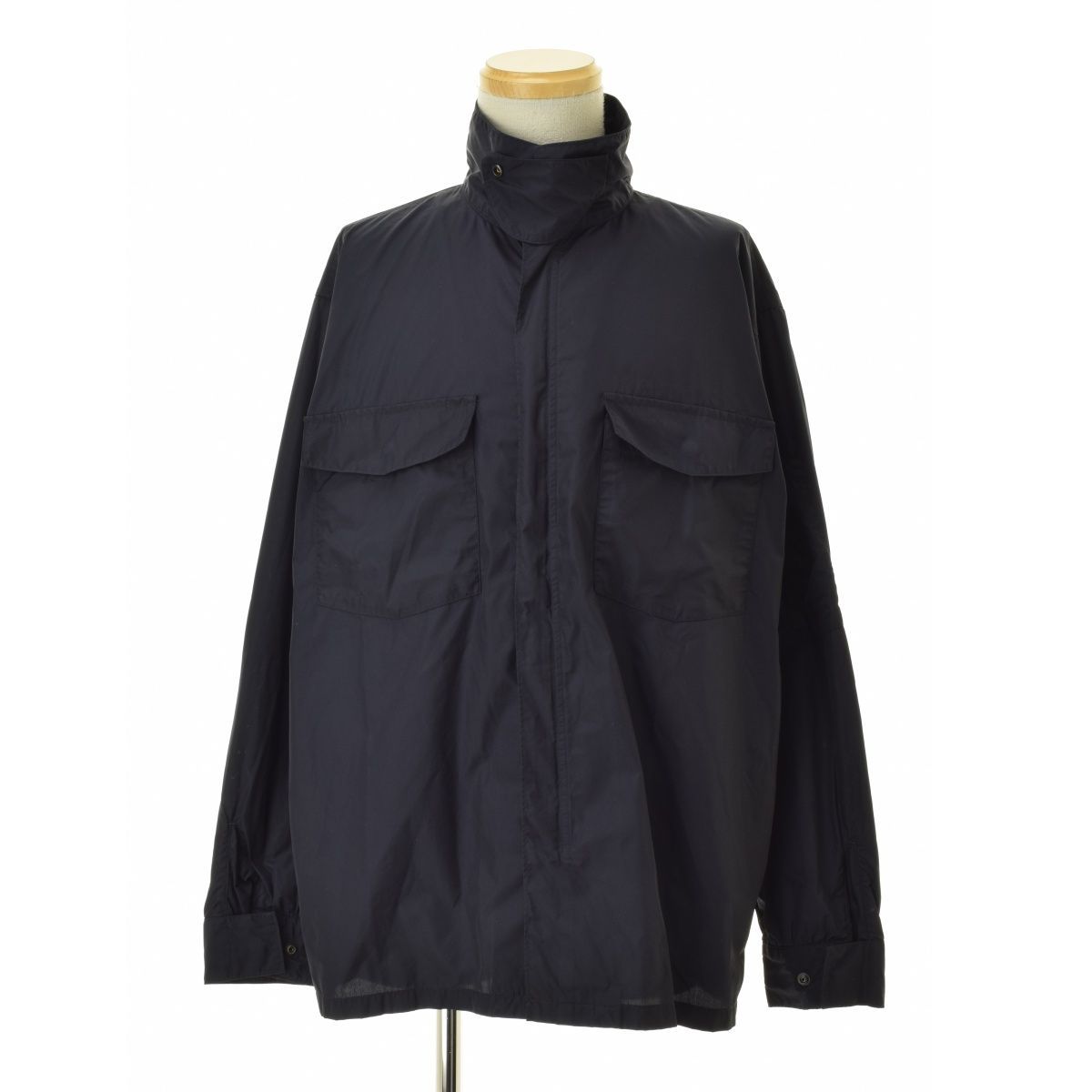 AURALEE】A20SS01NL LIGHT NYLON ZIP SHIRT ライトナイロン ジップ 