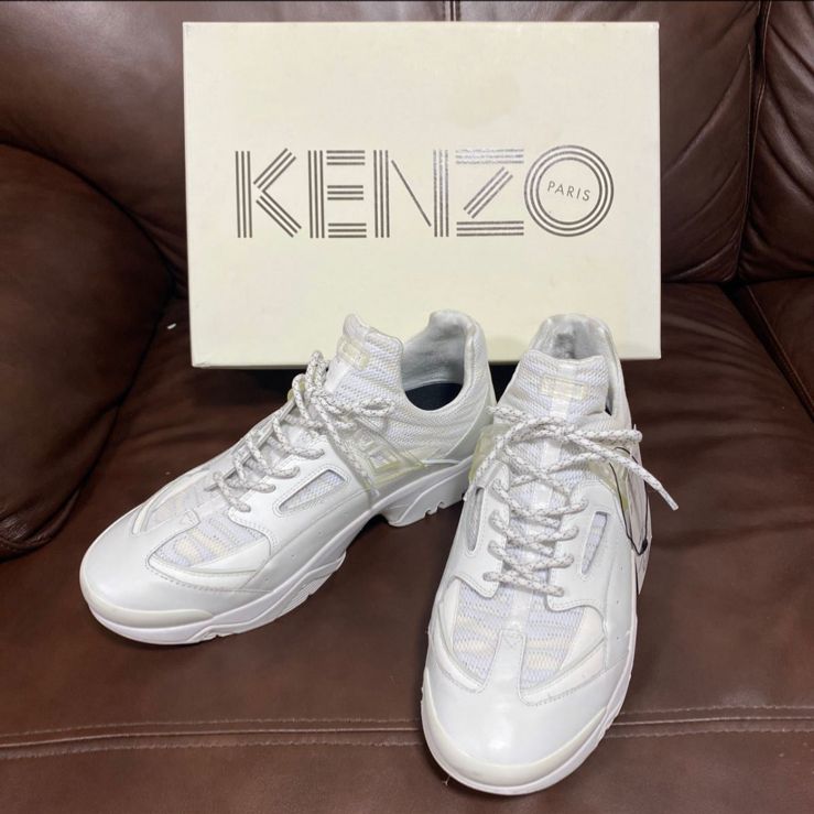 KENZO ホワイト スニーカー 新品 44 定価4.5万円 - メルカリ