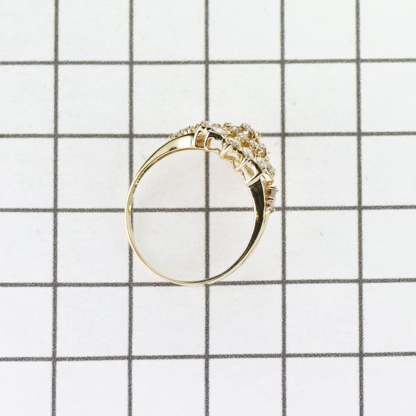 K18YG ダイヤモンド リング 0.50ct フラワー - メルカリ