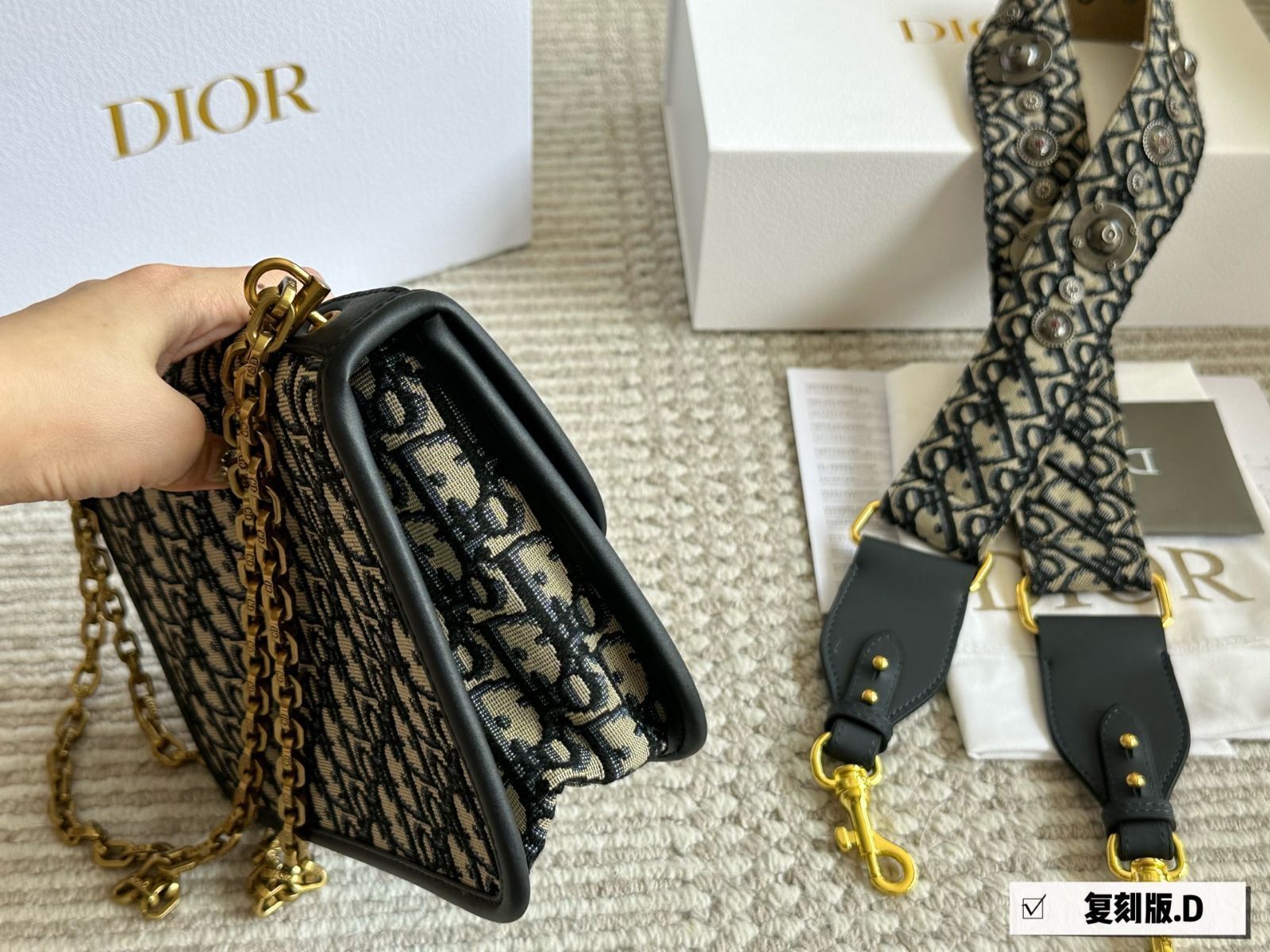 【上品で実用的】Dior ハンドバッグ 今日特価】Dior Addict Oblique Shoulder Strap Upgraded